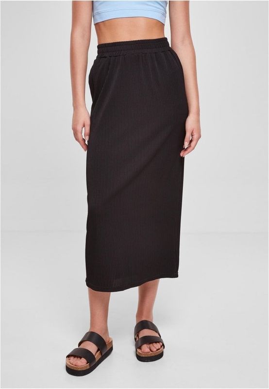 Ribbed midi skirt