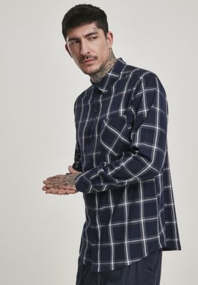 Navy checked shirt