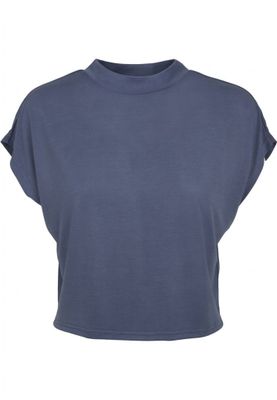 Short t-shirt with high neck ladies