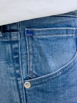 Klassiska blå jeansshorts herr
