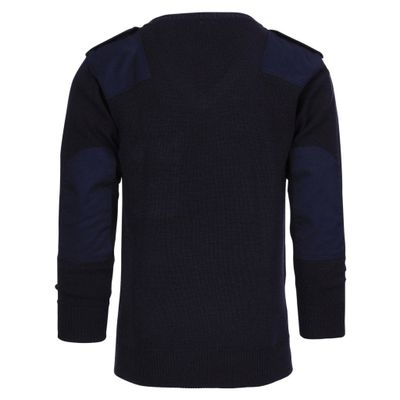 Knitted pullover V-neck - 50% wool