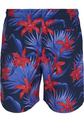 Shorts blue / red flowers