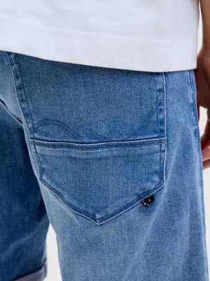Klassiska blå jeansshorts herr