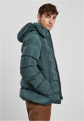 Logotyp bröst Hooded Puffer Jacket för herr – bottlegreen