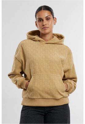 Ladies Jacquard Velvet Oversized Hoodie