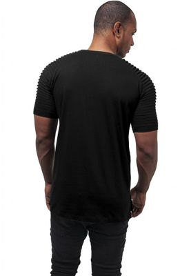 T-shirt with ribbed sleeves