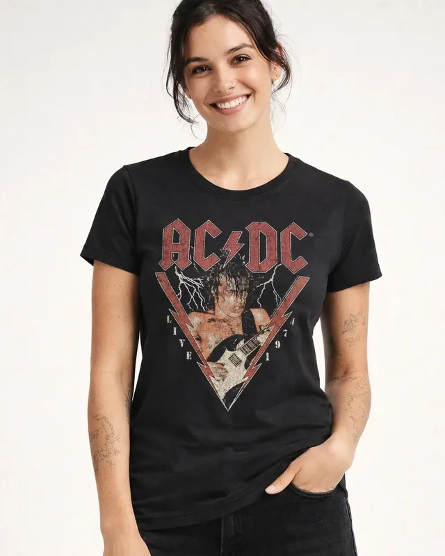 AC/DC - Live 1974 Girly Tee