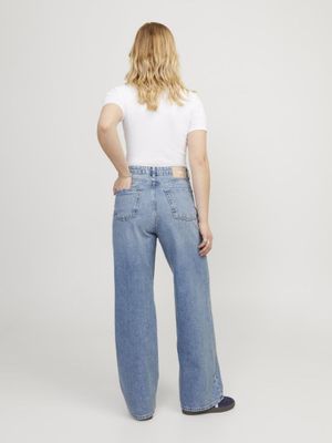 Högmidjade wide leg jeans dam