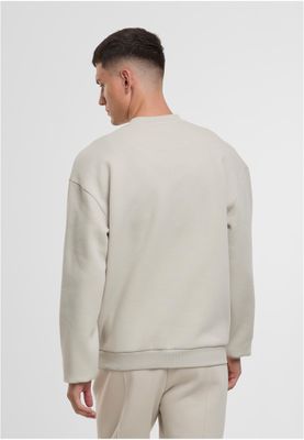 Tröja för herr med fluffy Crewneck – molnfärg