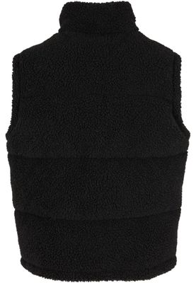 Basic Teddy Puffer Vest för herr – Svart