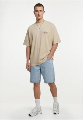 T-shirt för herr med logotyp bröst – vit sand