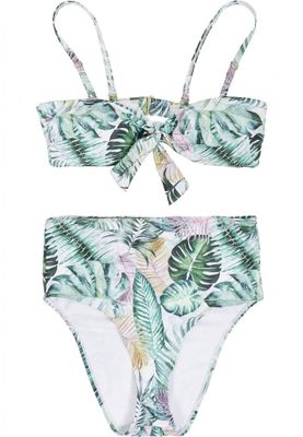 Bikini with high and wide pants