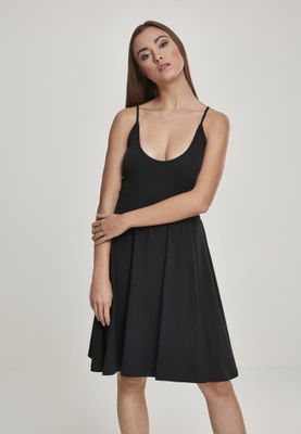 Dress with narrow straps
