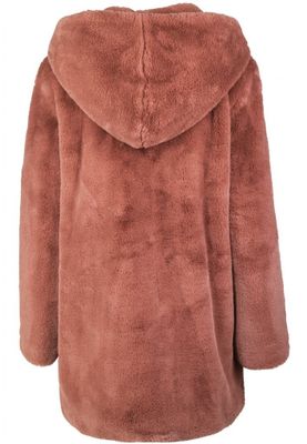 Fur coat dark pink kids