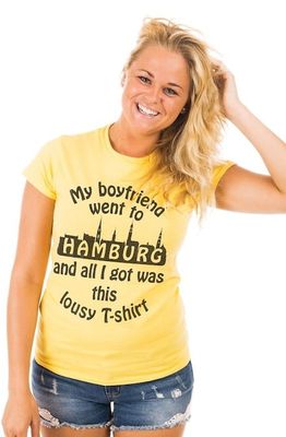 My Boyfriend Went To Hamburg Girly Tee