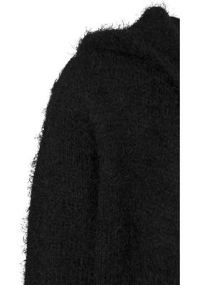 Feather cardigan with hood