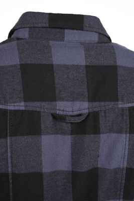 Long-sleeved flannel shirt dress - women