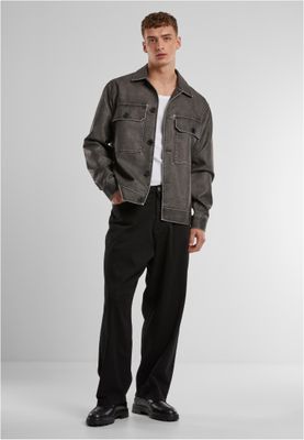 Tapered Twill Baggy Pants för män av bomullsblandning