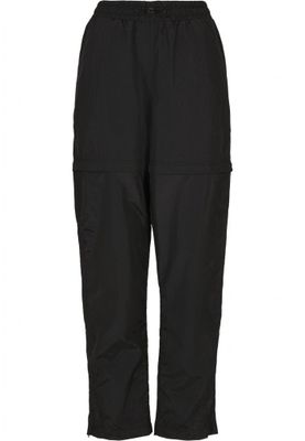 Black shimmering long pants and pirate pants lady