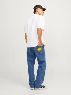 Loose fit jeans med smiley - EDDIE