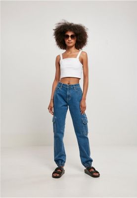 Ladies Organic Stretch Denim Cargo Pants
