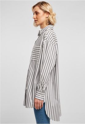 Ladies Oversized Stripe Shirt