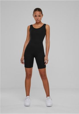 Stretchy jumpsuit with short sleeves and legs