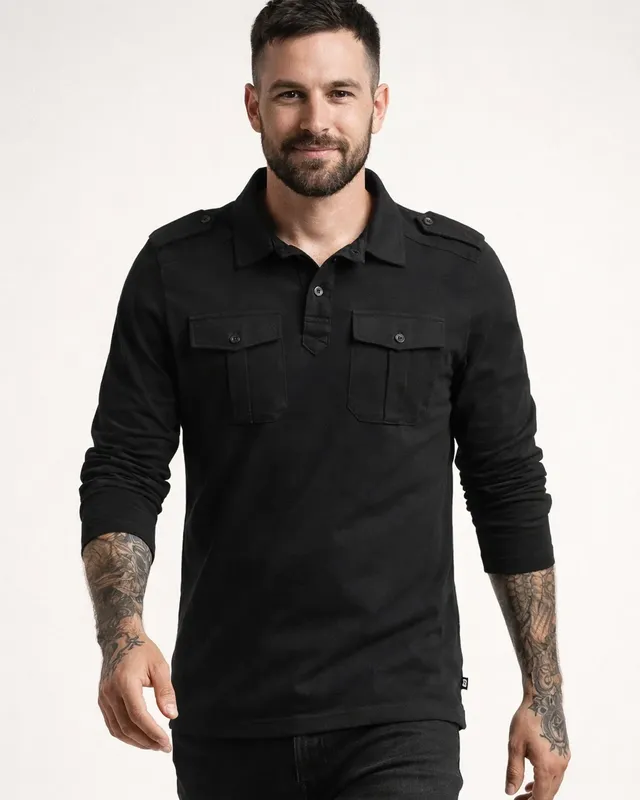 Jersey Poloshirt Willis långärmad skjorta