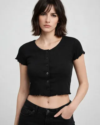 Waist card top with buttons