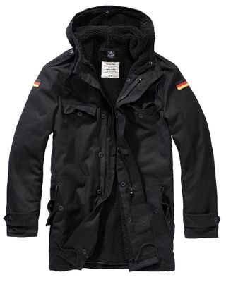 BW parka with teddy lining