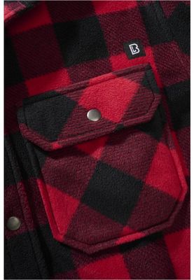 Lumber shirt jacket in fleece - red/black