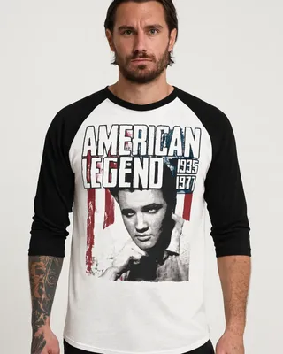 Elvis Presley - American Legend Baseball 3/4 Sleeve Tee