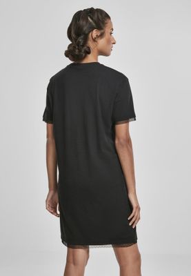 T-shirt kjole med blonder dame