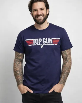 Top Gun Distressed Logo T-Shirt