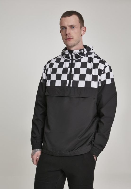 Checkered pull over jacket