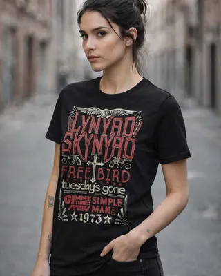 Lynyrd Skynyrd Free Bird T-shirt dam i svart
