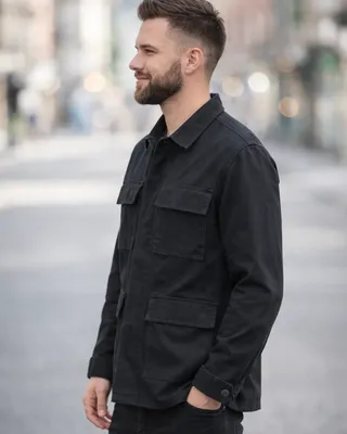 Brandit BDU Twill skjortjacka herr – svart