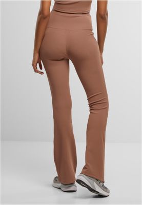 Utsvängda Leggings med Bred Midja och Delade Sömmar