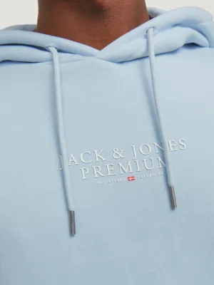 J&J Premium Hoodie med Relieftryck