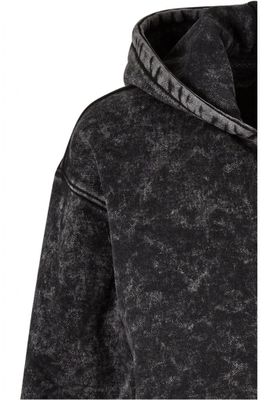 Ladies Short Oversized Towel Washed Zip Hoody