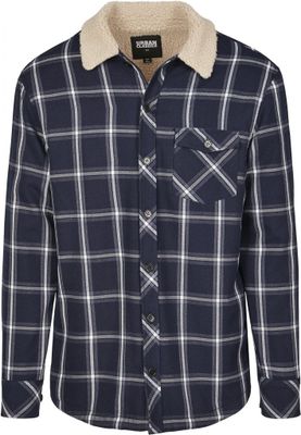 Checkered shirtjacket lined