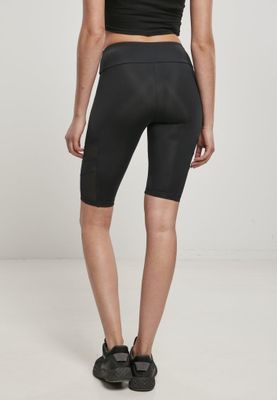 Sort cykelbukse med blondestriber dame