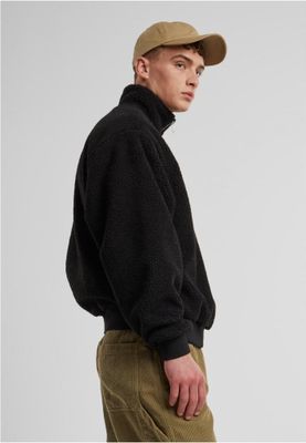 Teddy jacket with half zip for men