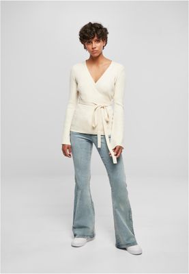 Tröja för dam med enkelt knytband i– whitesand