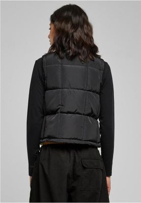 Ladies' reversible short puffer vest