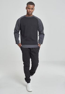 Tvåfärgad raglan sweatshirt