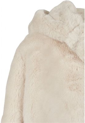 Fluffy teddy coat with hood
