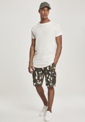 Geometric camo cargo shorts