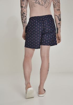 Swim shorts with pink flamingos mens