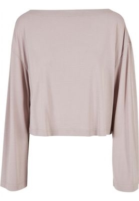 Ladies Short Modal Bateau Necklinie Longsleeve
